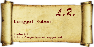 Lengyel Ruben névjegykártya